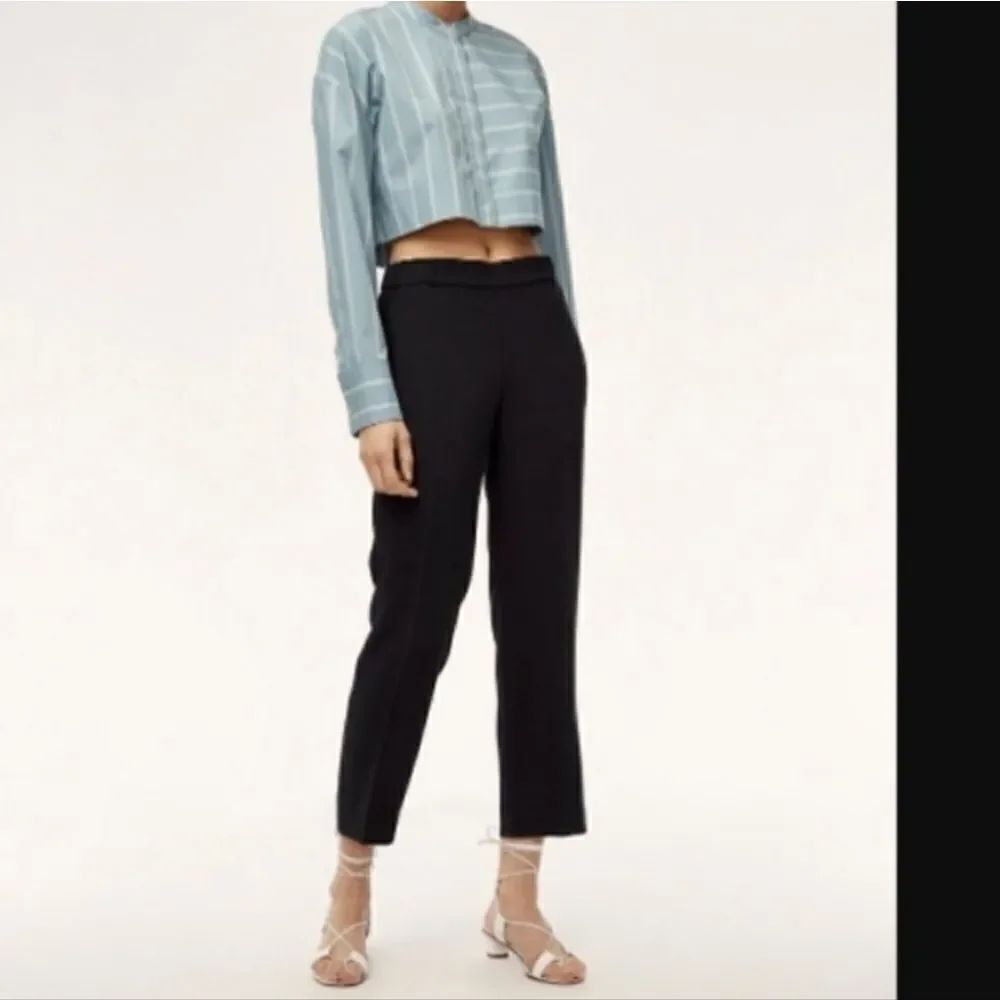 Wilfred Sz 6 Darontal pants, black cropped, elastic waist